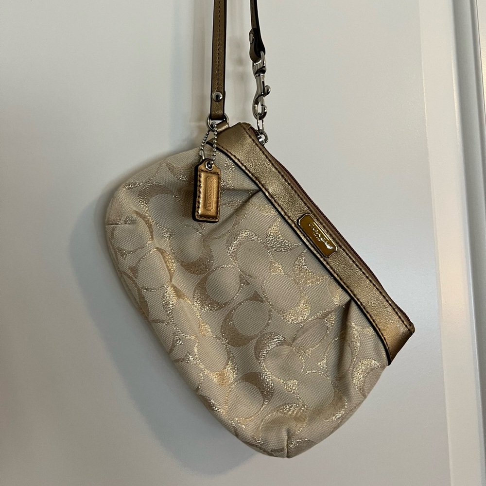 Gold Coach wristlet